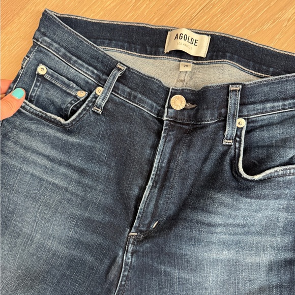 Agolde Dark Indigo Skinny Jeans - Picture 3 of 4
